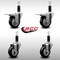 Service Caster 3.5'' SS Black Poly Swivel 1-1/8'' Expanding Stem Caster Set 2 Total Lock Brakes, 4PK SCC-SSEXTTL20S3514-PPUB-BLK-2-S2-118 - alternate 4